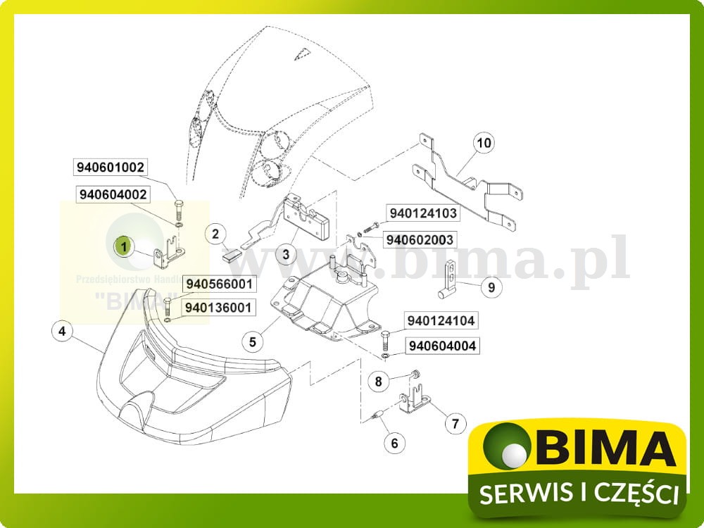 MOCOWANIE MASKI PRAWE ORYGINAŁ RENAULT CLAAS NECTIS 0011319380 - BIMA ...