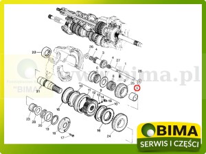 TULEJA WALKA REWERSU MASSEY FERGUSON UŻYWANA