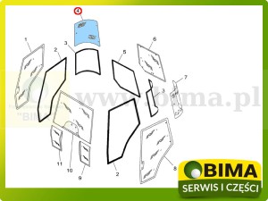 SZYBA BOCZNA PRAWA MASSEY FERGUSON 3902131M1