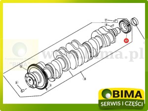 KOŁO ZĘBATE WAŁU JOHN DEERE R104587 