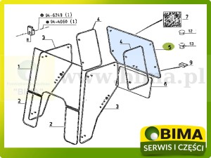 SZYBA TYLNA RENAULT CERES