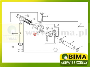 PODPORA WAŁKA DŹWIGIENEK ZAWORÓW JOHN DEERE R123161
