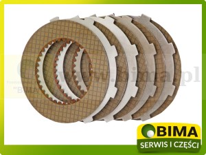 ZESTAW TARCZ CIERNYCH PRZEKŁADEK SPRZĘGŁA MASSEY FERGUSON 3811462M91