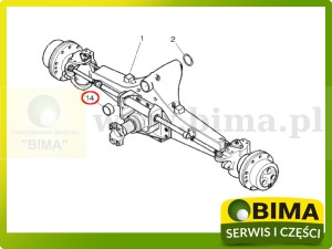 PODKŁADKA WIESZAKA PRZEDNIEJ OSI MASSEY FERGUSON 3785924M1