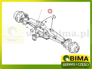 PODKŁADKA WIESZAKA PRZEDNIEJ OSI MASSEY FERGUSON 3785074M1