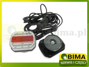 LAMPY TYLNE ZESPOLONE LED Z DYNAMICZNYM KIERUNKOWSKAZEM NA MAGNES