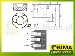 TŁOK KOMPLETNY Z PIERŚCIENIAMI VALMET SISU