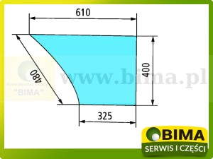 SZYBA DOLNA DRZWI MASSEY FERGUSON 3476160M91 
