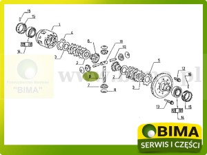 SWORZEŃ MECHANIZMU RÓŻNICOWEGO PRZEDNIEGO MOSTU RENAULT 7700010996