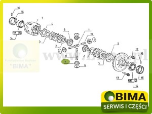 SATELITA MECHANIZMU RÓŻNICOWEGO PRZEDNIEGO MOSTU RENAULT 7700535003