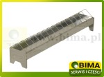 Uniwersalne metalowe karmidło dla drobiu, koryto o długości 75cm 