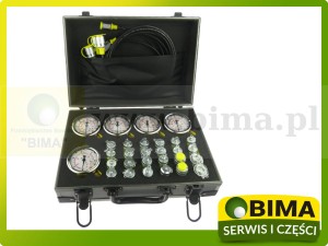 ZESTAW PRZYŁĄCZY POMIAROWYCH DIAGNOSTYKA CIŚNIENIA WALIZKA Z MANOMETRAMI TESTER CIŚNIENIA CATERPILLAR, CASE, JOHN-DEERE, HITACHI, KOMATSU