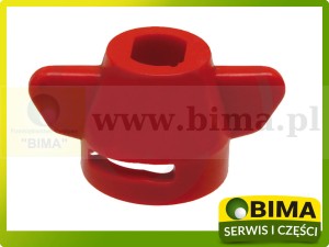 Pokrywa dyszy, kryza Hardi Snap-fit SW8 SW11 czerwona
