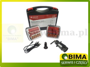 LAMPY LED DO PRZYCZEPY BEZPRZEWODOWE MOCOWANIE NA MAGNES ZESTAW OŚWIETLENIA