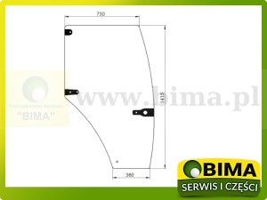 SZYBA DRZWI CASE 192003A4