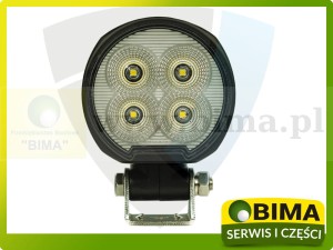 LAMPA ROBOCZA HALOGEN 4LED OSRAM 40W ROZPROSZONA 3200 LM OKRĄGŁA