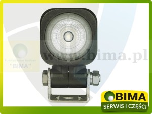 LAMPA ROBOCZA HALOGEN 1LED OSRAM 10W ROZPROSZONA 800 LM KWADRATOWA