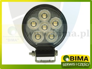 LAMPA ROBOCZA HALOGEN 24LED OSRAM 24W ROZPROSZONA 1920 LM OKRĄGŁA