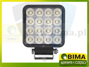 LAMPA ROBOCZA HALOGEN 64LED OSRAM 64W ROZPROSZONA 5120 LM KWADRATOWA