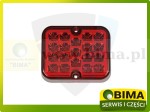 LAMPA TYLNA PRZECIWMGIELNA LED KWADRATOWA 12V-24V 1,9W