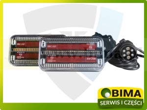LAMPY TYLNE ZESPOLONE NA MAGNES 12-24V 7,5M PRZEWÓD