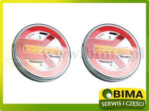 LAMPY ZESPOLONE TYLNE LED OKRĄGŁE 12-24V ZESTAW