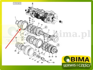 PRZESUWKA SYNCHRONIZATORA MASSEY FERGUSON 3618169M1, 3771359M1