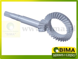 WAŁEK ATAKUJĄCY + KOŁO TALERZOWE 13X36  Case Ford New Holland  STEYR 87668856, 87668858, 87668857, 87576787, 87576784, 87383436