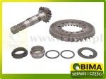 WAŁEK ATAKUJĄCY + KOŁO TALERZOWE 12x32 ORYGINAŁ CARRARO DEUTZ NEW HOLLAND KUBOTA  65472, 83952516, W23CAR-65472, 85807988, 0.900.0667.0, 06572, N13500, 90006670, W23CAR65472