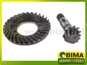 WAŁEK ATAKUJĄCY + KOŁO TALERZOWE 12X35 RENAULT CLAAS CASE CARRARO  66314, 066314, 247532A1, 6000103790, 80624346, 80463146