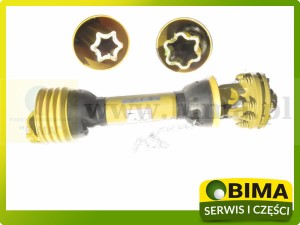 WAŁ PRZEGUBOWY PRZEKAŹNIKA MOCY 890 NM  1 3/8" - 1 3/8" ZE SPRZĘGŁEM BRONA AKTYWNA AMAZONE,KVERNELAND,LELY,MASCHIO,LEMKEN