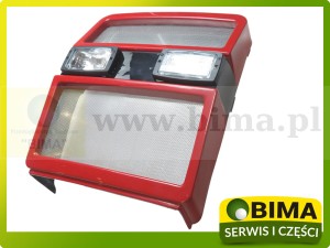 GRILL PRZEDNI MASKI Z LAMPAMI CASE 433 533 633 733 833