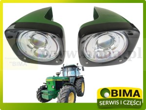 KOMPLET LAMP PRZEDNICH LED ŚWIATAŁO MIJANIA DROGOWE JOHN DEERE 1130, 1630, 1830, 2030, 2130, 3030, 3130, 1040, 1140, 1640, 2040, 2140, 3040, 3140, 3640, 4640, 4840, 3650