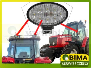 LAMPA ROBOCZA HALOGEN LED W DACH MASSEY FERGUSON 6455 6470 6485 6495 8470 5425 5430 5435 5440 5445 5450 5455 5460 5465 5470 5475 5480 7140 7150 7170 7180 7715 7716 7718 7719 7720 7724 7726 7616 7618 7619 7620 7622 7624 7626
