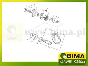 PODKŁADKA DYSTANSOWA ATAKU KÓŁ PRZEDNIEGO NAPĘDU ORYGINAŁ JOHN DEERE L100592