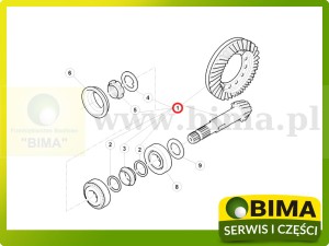 ATAK KÓŁ PRZEDNIEGO NAPĘDU RENAULT CLAAS 6000103519