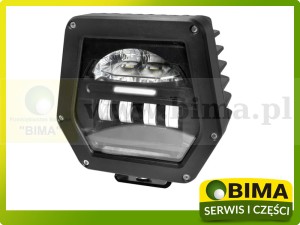 REFLEKTOR PRZEDNI LED 40/70W MIJANIA DROGOWE KWADRATOWY 10-30V JOHN DEERE 6R 7R 8R - RE593798