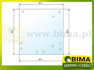 SZYBA TYLNA RENAULT CLAAS 7700681720