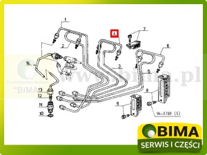 PRZEWÓD WTRYSKIWACZA CZWARTY CYLINDER ORYGINAŁ RENAULT CLAAS 6005021557