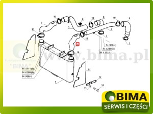 PRZEWÓD CHŁODNICY ORYGINAŁ RENAULT CLAAS 7700048486