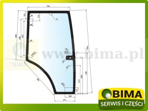 SZYBA DRZWI PRAWE RENAULT CLAAS 7700073325
