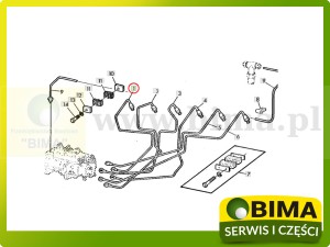 PRZEWÓD 1 WTRYSKIWACZA JOHN DEERE RE38276 ORYGINAŁ