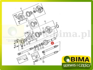 WAŁEK SPRZĘGŁOWY JOHN DEERE L63954