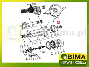 ŁOŻYSKO PÓŁOSI TYLNEGO MOSTU MF