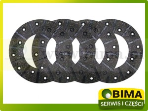 ZESTAW OKŁADZIN HAMULCOWYCH CASE IH RENAULT LANDINI MASSEY FERGUSON