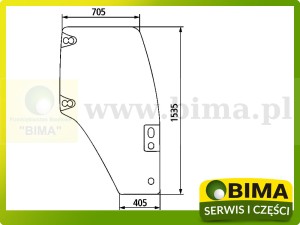 SZYBA DRZWI PRAWA CASE IH NEW HOLLAND