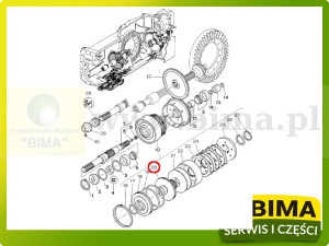 SPRĘŻYNA TALERZOWA KOSZA PRZEDNIEGO NAPĘDU MASSEY FERGUSON