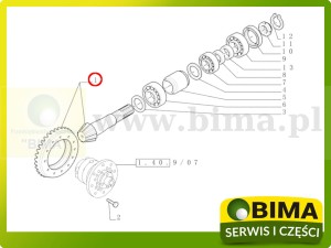 WAŁEK ATAKU KOŁO TALERZOWE 11X38 CASE NEW HOLLAND FIAT