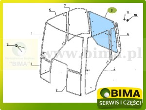 SZYBA TYLNA RENAULT CLAAS ARES
