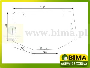 SZYBA TYLNA ZIELONA JOHN DEERE L171335